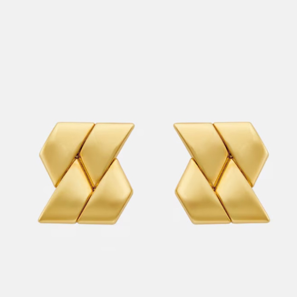 Versace bind stud earrings new box tags